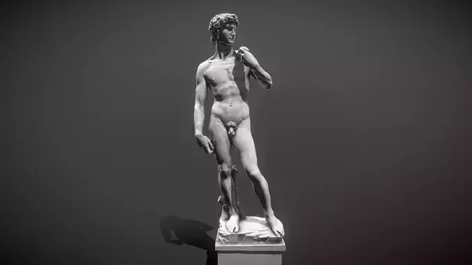 David statue of Low-poly 3D model