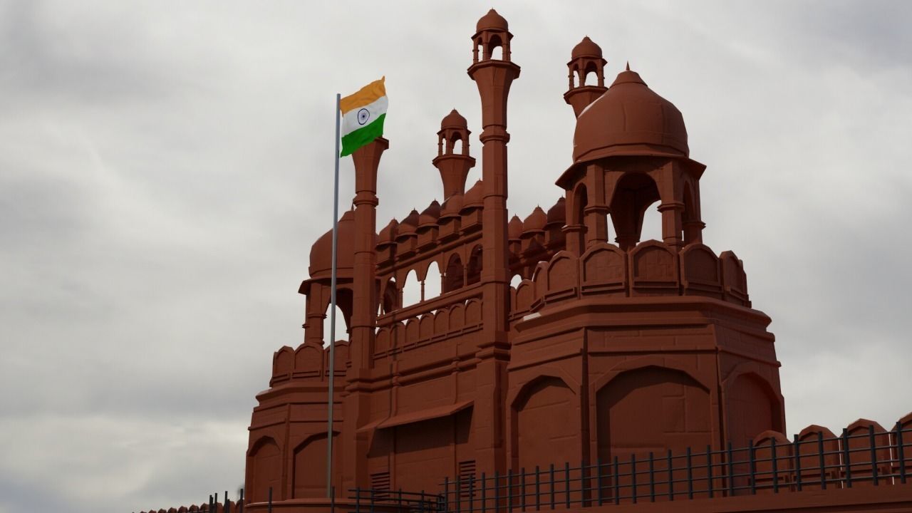 Redfort  Delhi India  republic day independence day 3D model_5