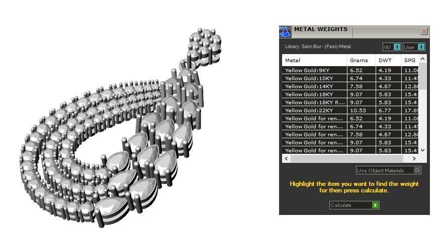 Pendant 0057 3D print model_7