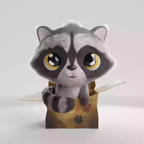 Raccoon 3D-model character