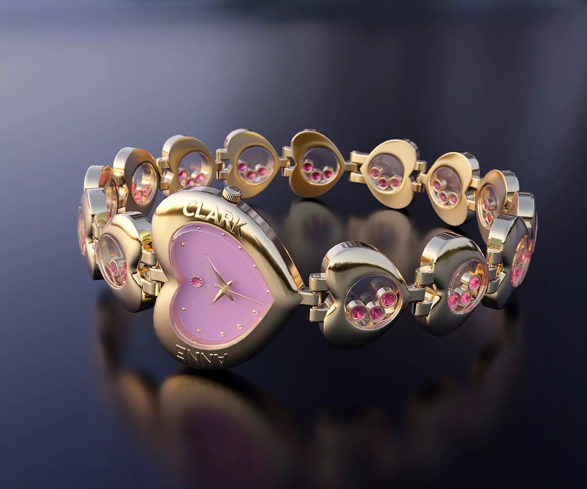 Ladies wrist watch Anne Clark 3D model