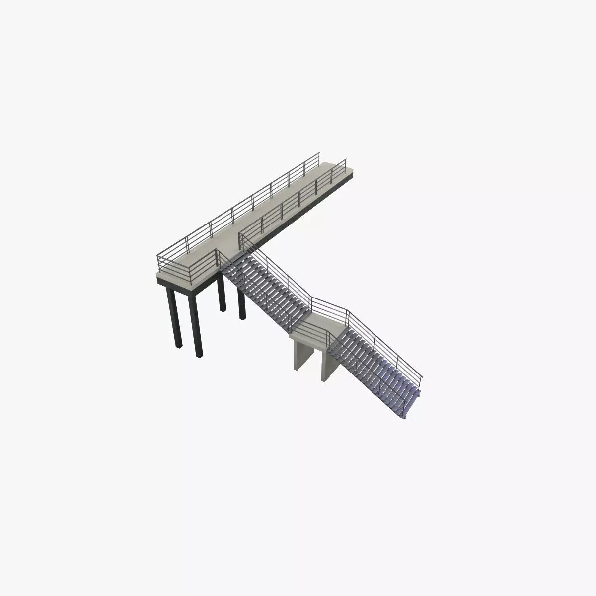 Railway Footbridge 3D model