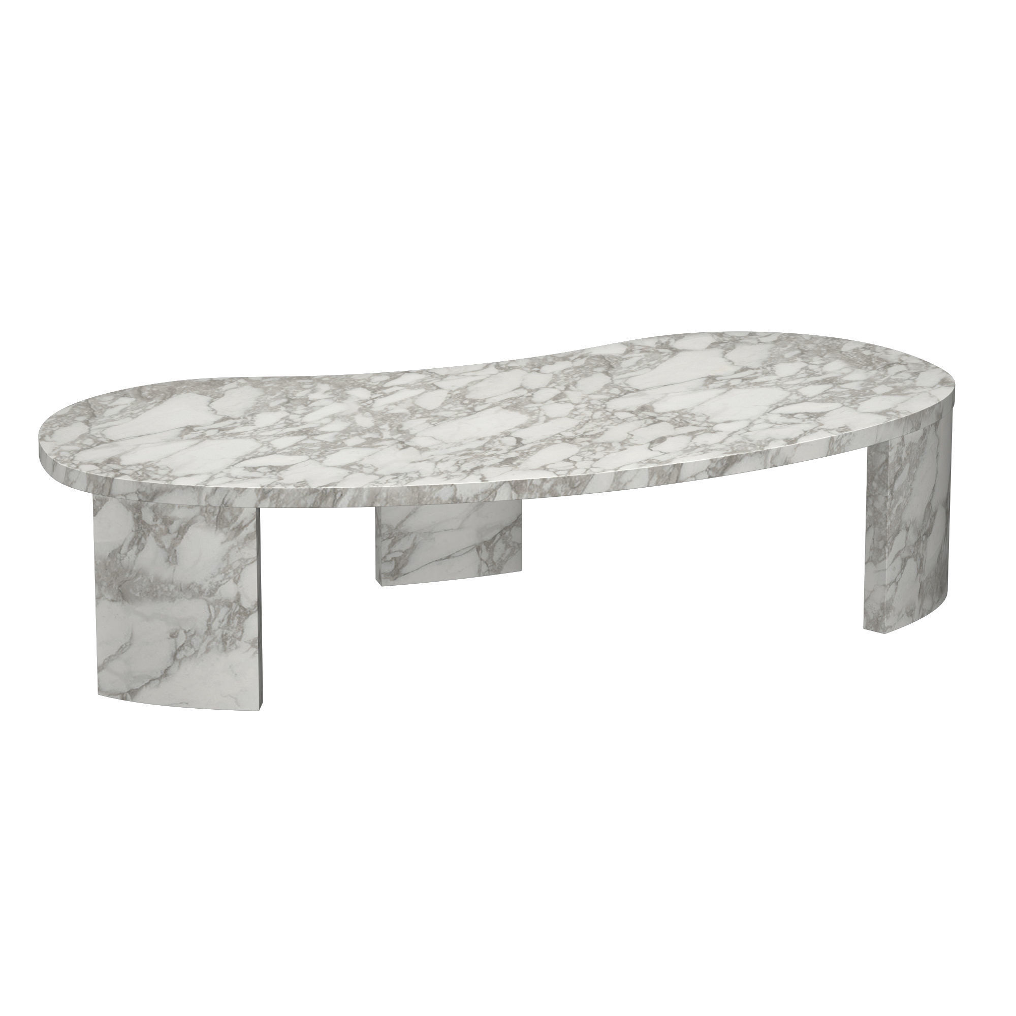 VINCI ITALIAN TRAVERTINE COFFEE TABLE 3D model_4