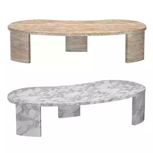VINCI ITALIAN TRAVERTINE COFFEE TABLE