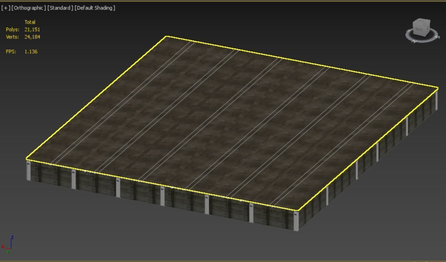 basement low poly underground parking Low-poly 3D model_8