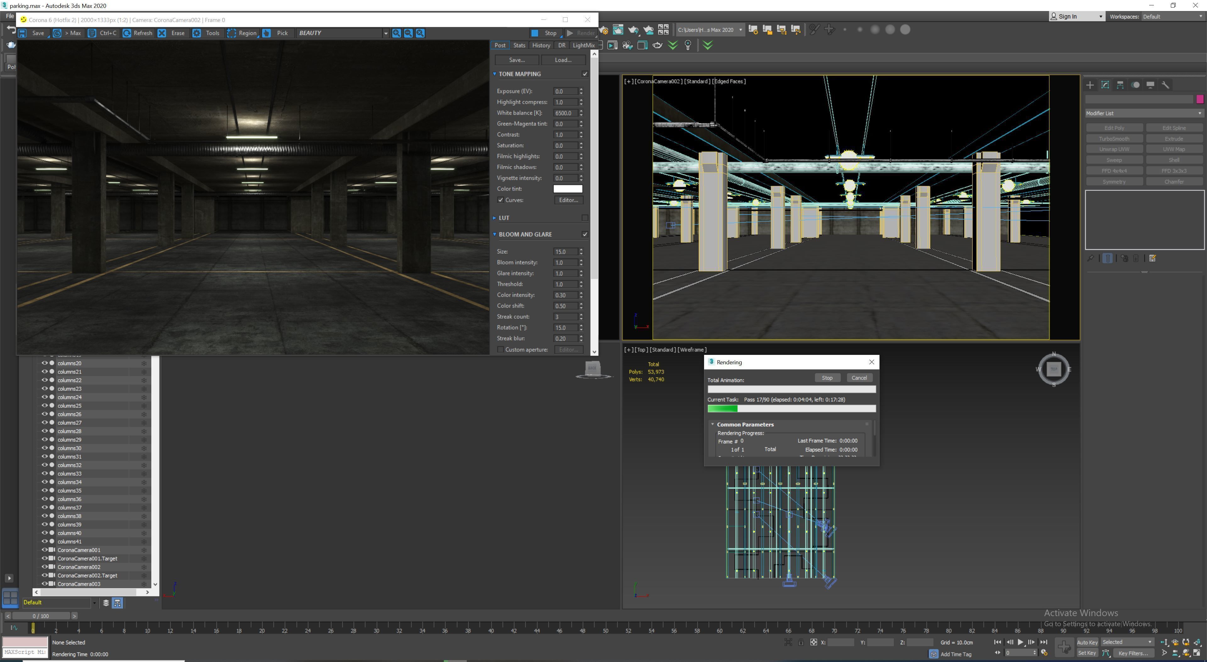 basement low poly underground parking Low-poly 3D model_5