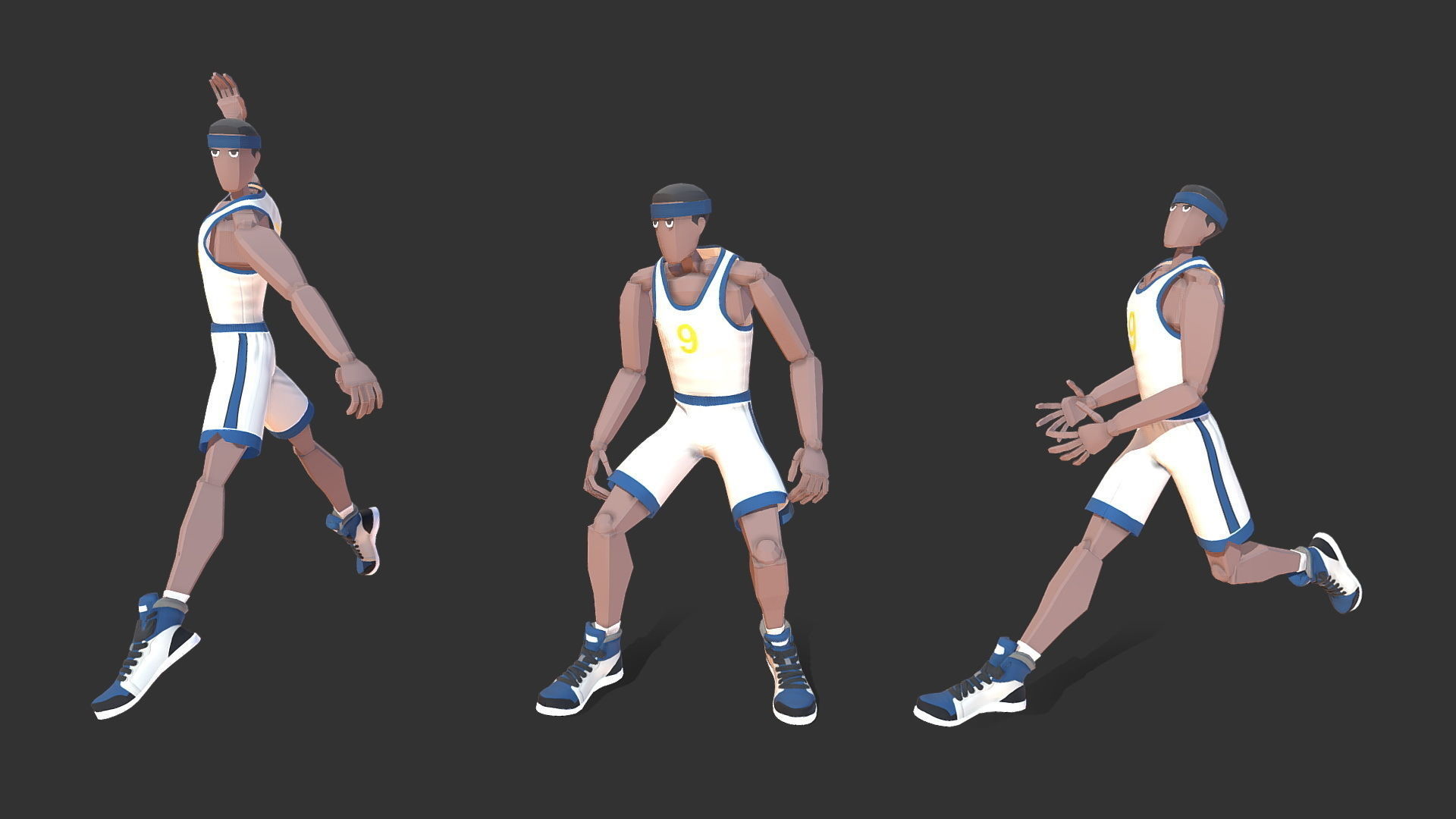 Basketball8 FULL BASKETBALL ANIMATION PACK Low-poly 3D model_17