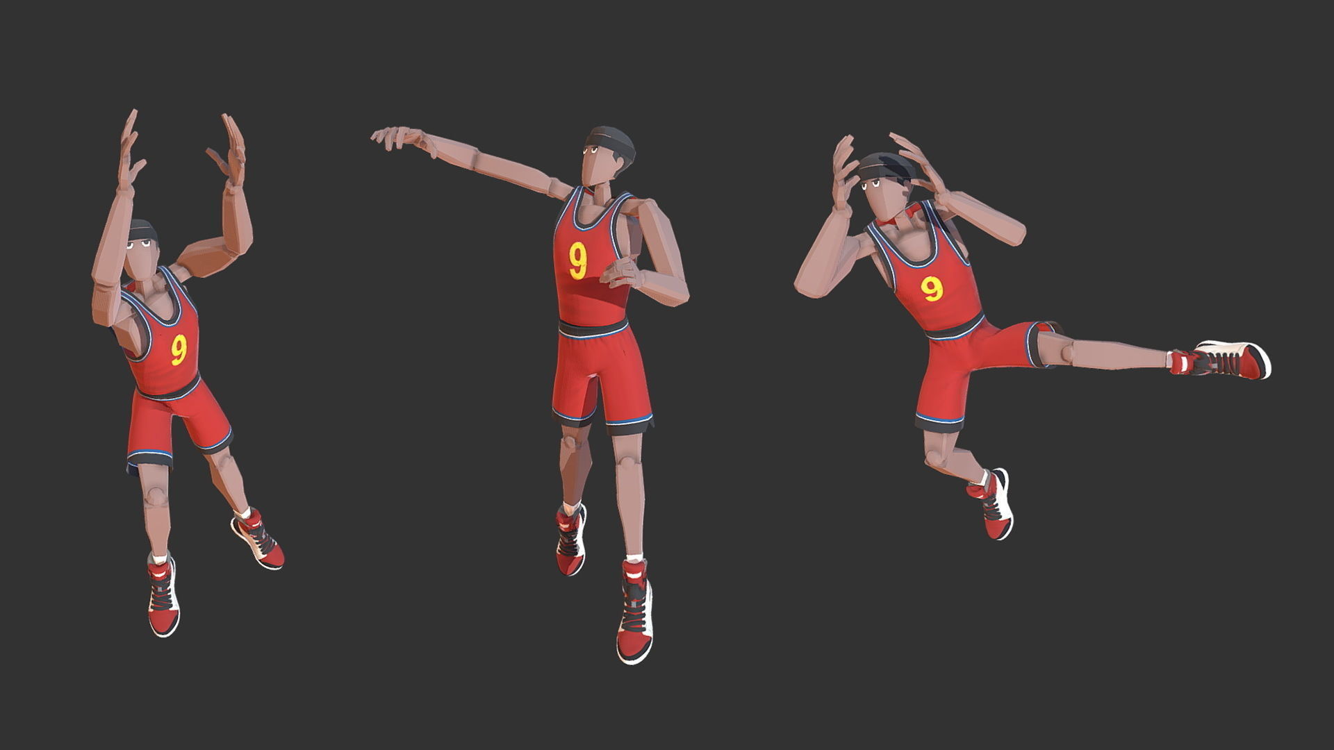Basketball8 FULL BASKETBALL ANIMATION PACK Low-poly 3D model_18