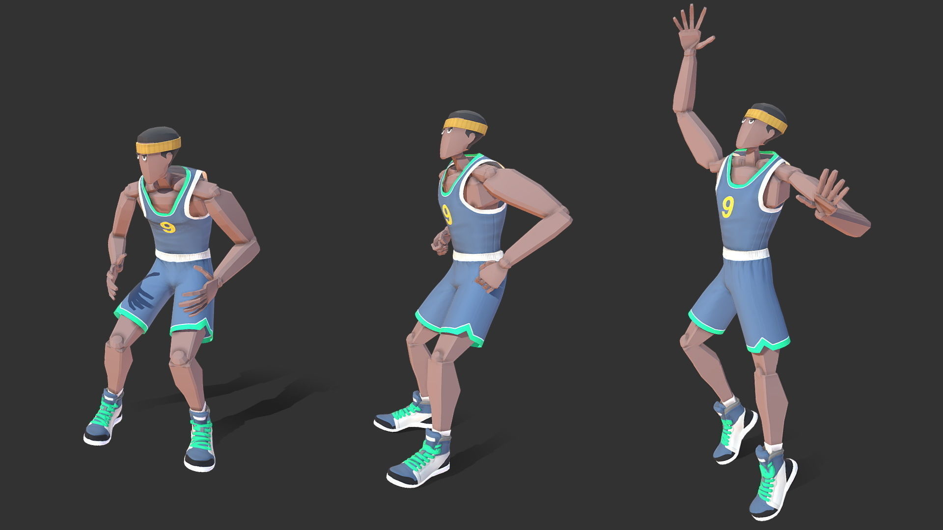 Basketball8 FULL BASKETBALL ANIMATION PACK Low-poly 3D model_19