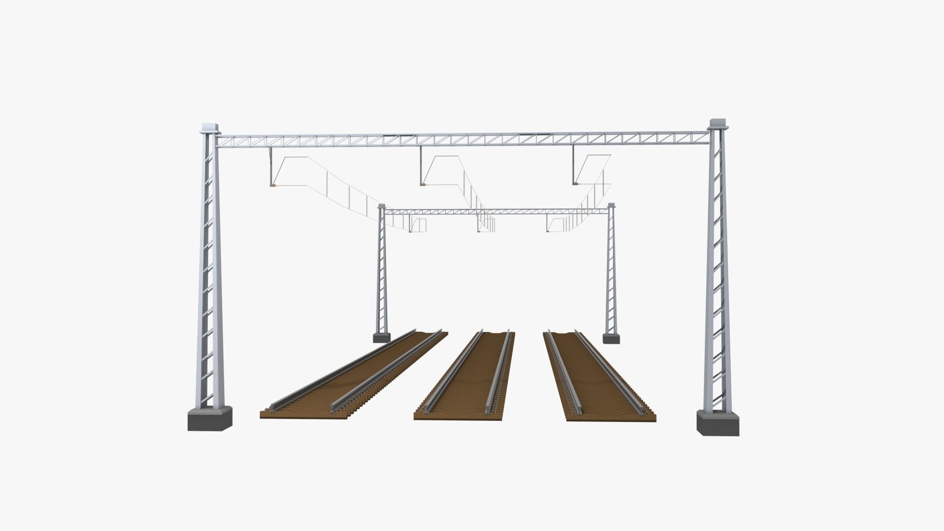 Railway High Traction Gate 3D model_6