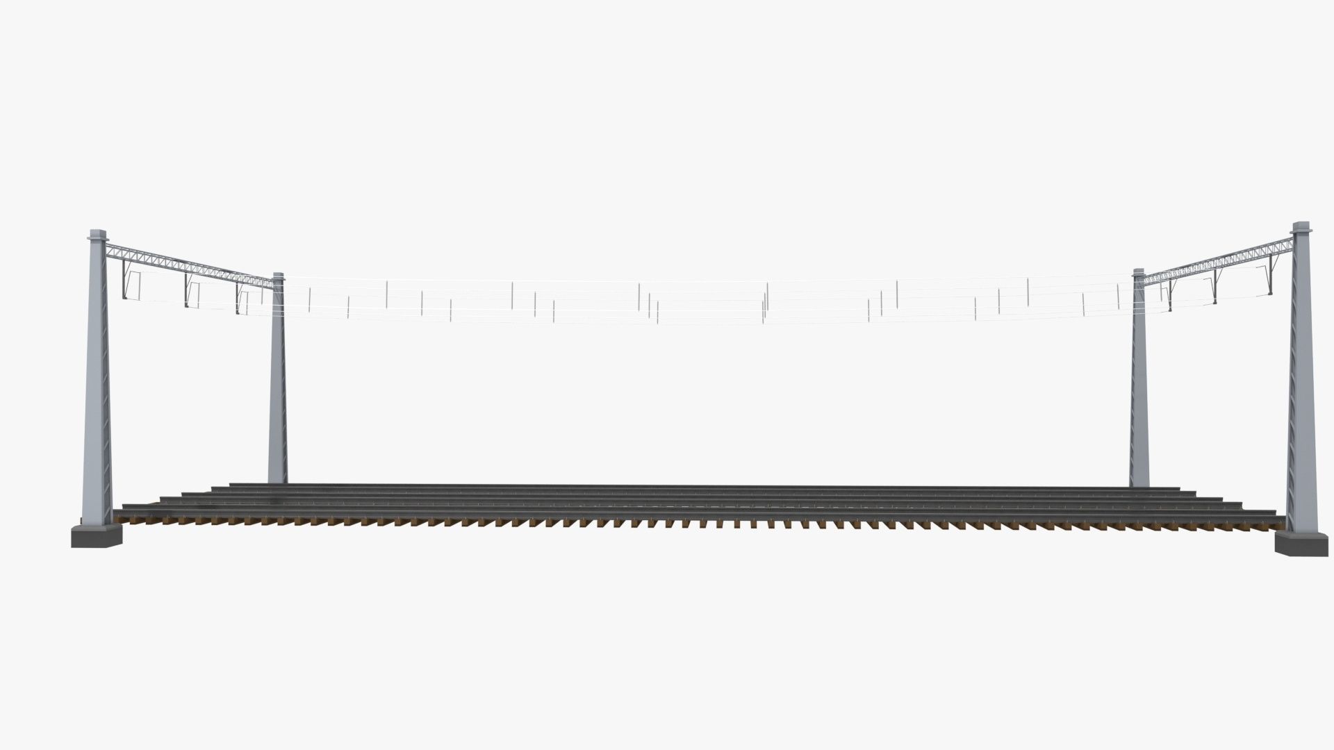 Railway High Traction Gate 3D model_9