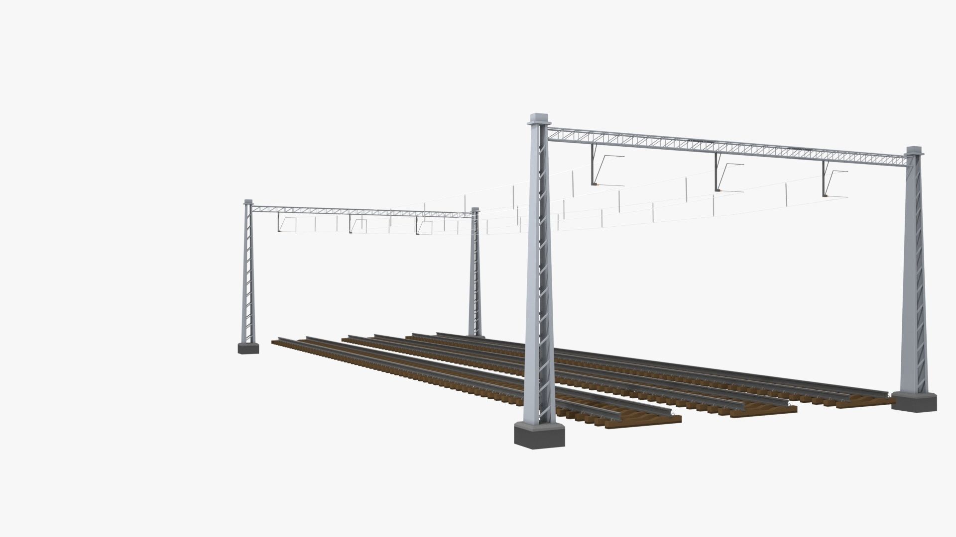 Railway High Traction Gate 3D model_7