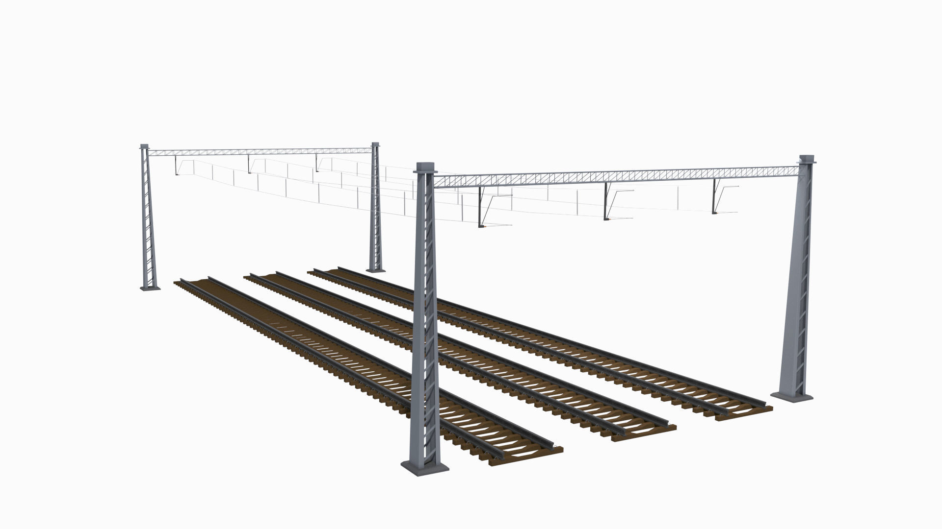 Railway High Traction Gate 3D model_4