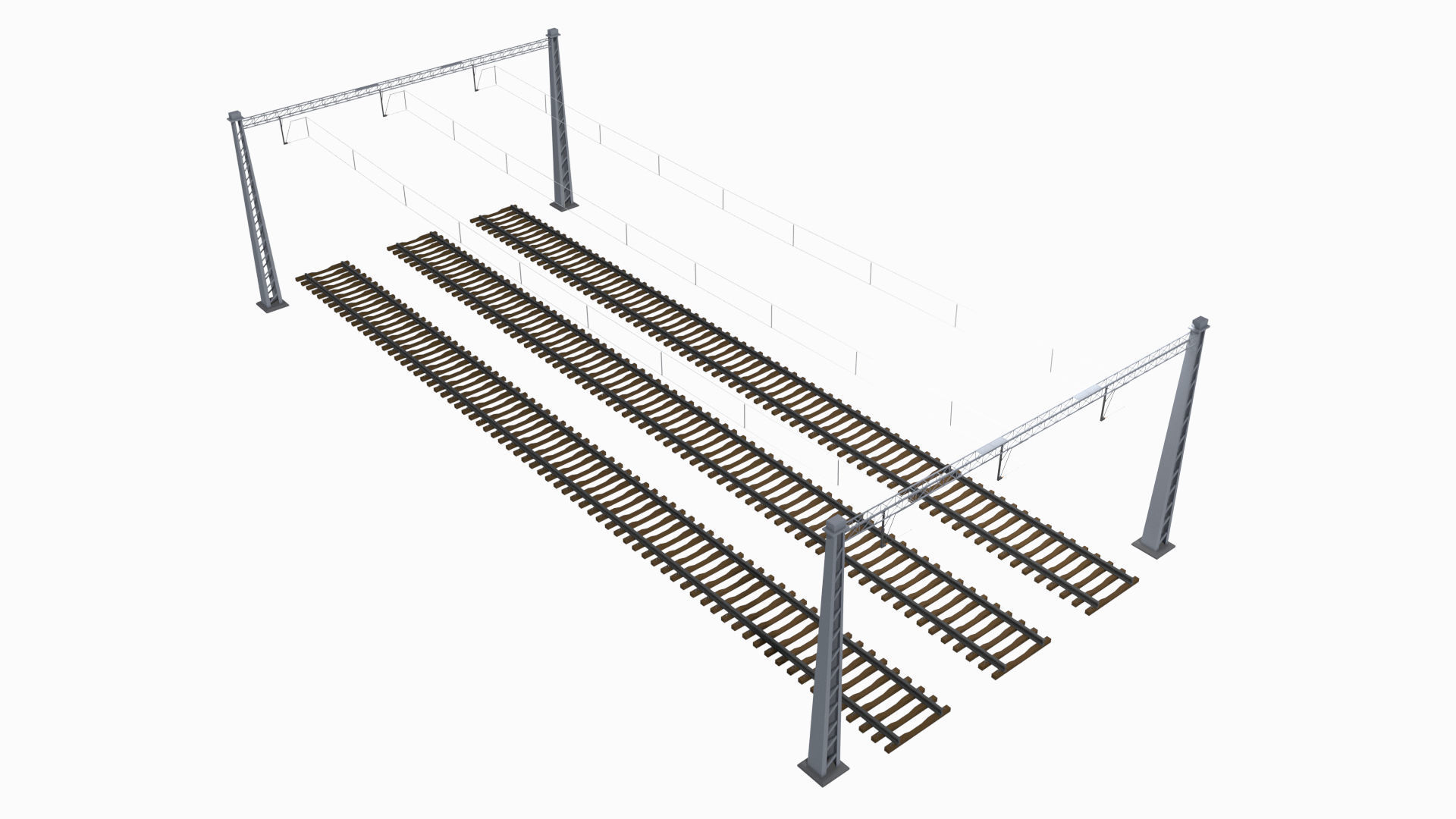 Railway High Traction Gate 3D model_2