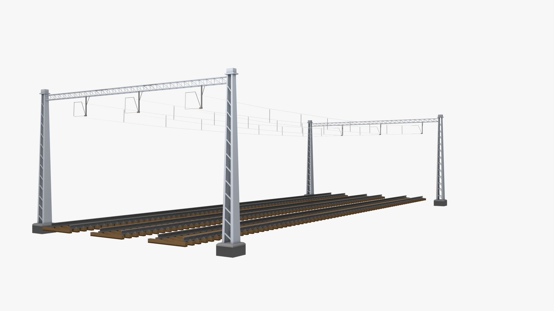 Railway High Traction Gate 3D model_11