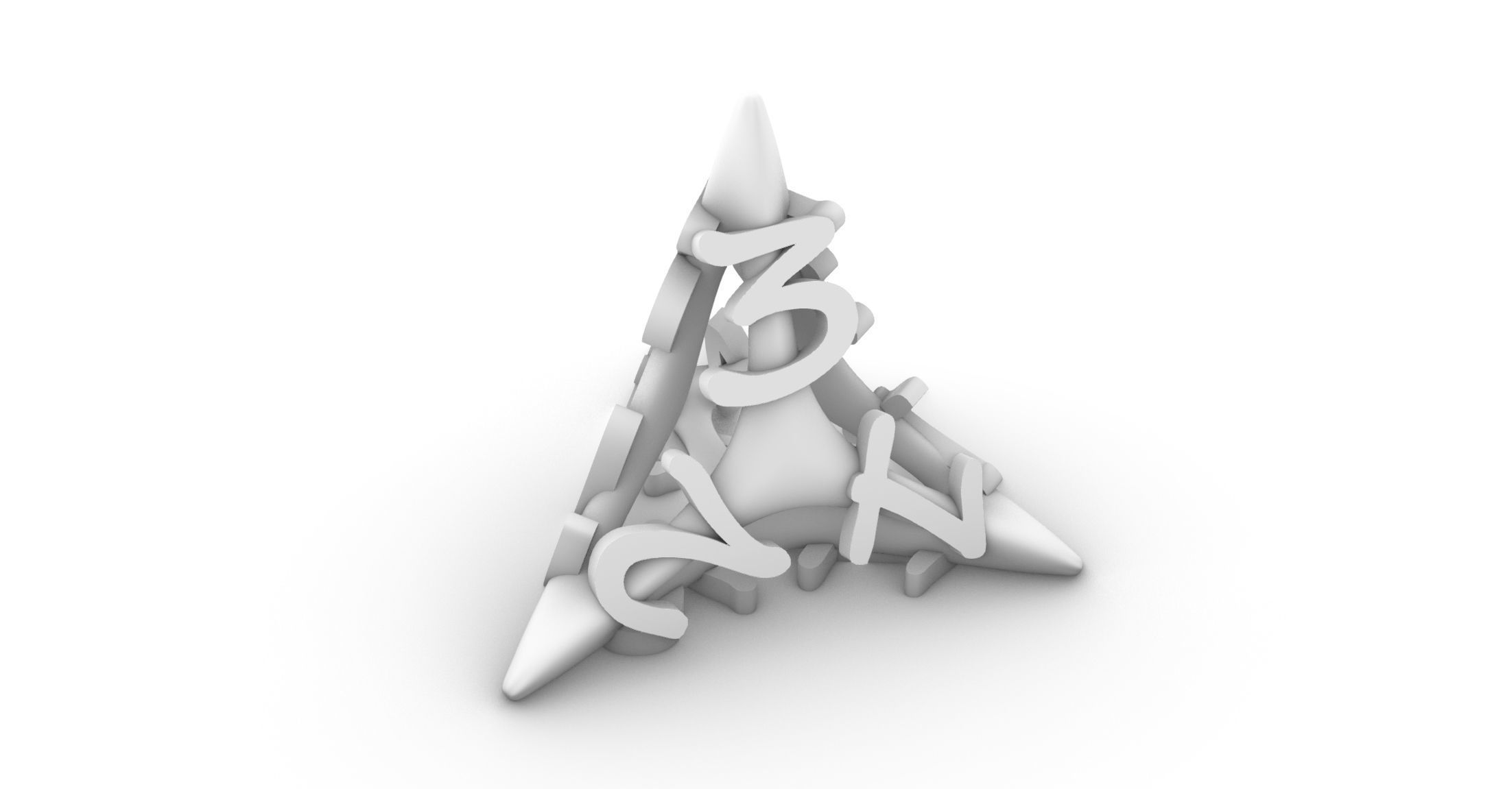 Skeletal Dice Set 3D print model_5