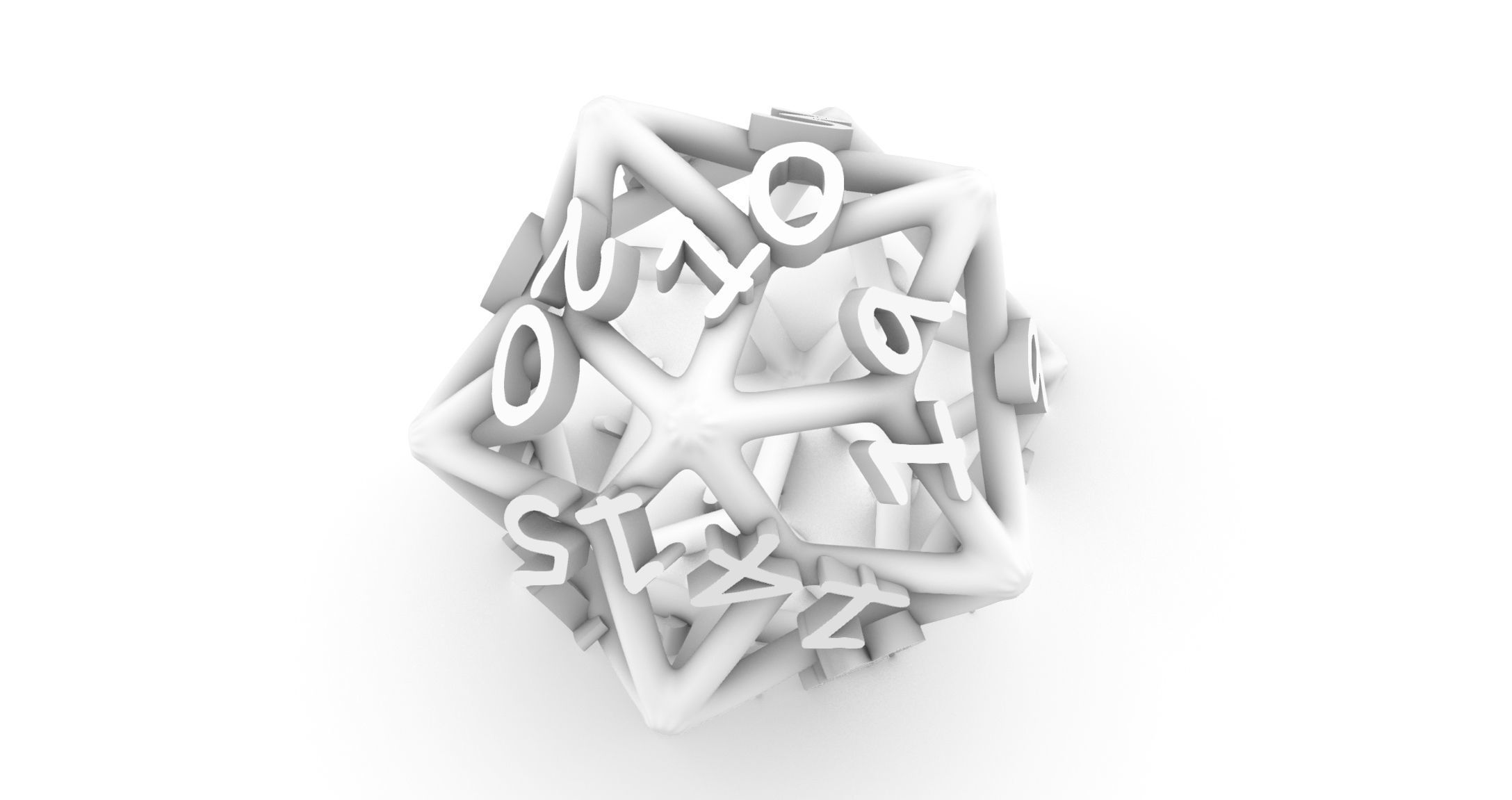 Skeletal Dice Set 3D print model_4