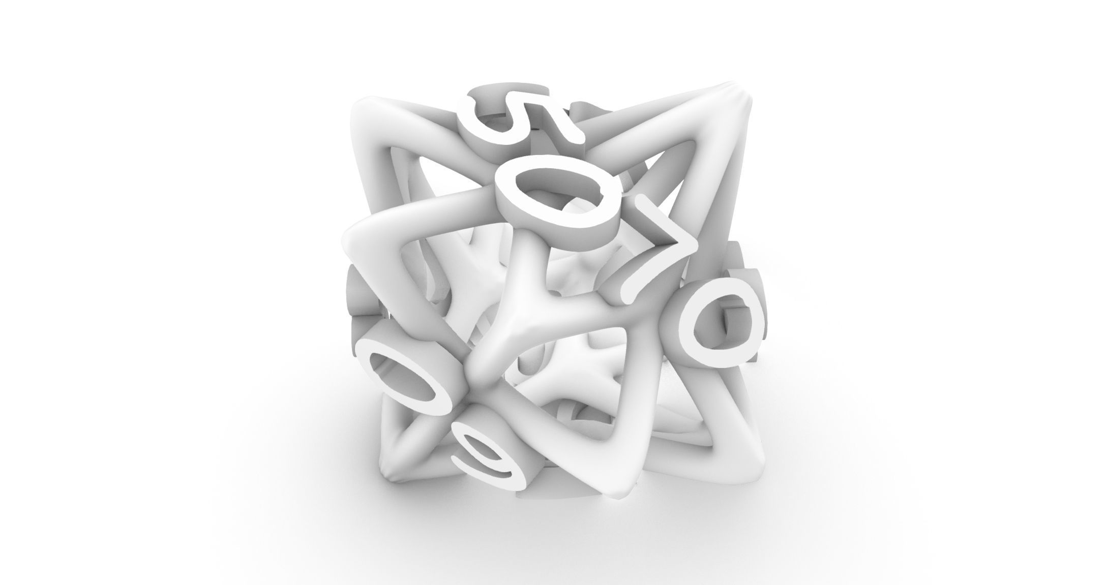 Skeletal Dice Set 3D print model_2