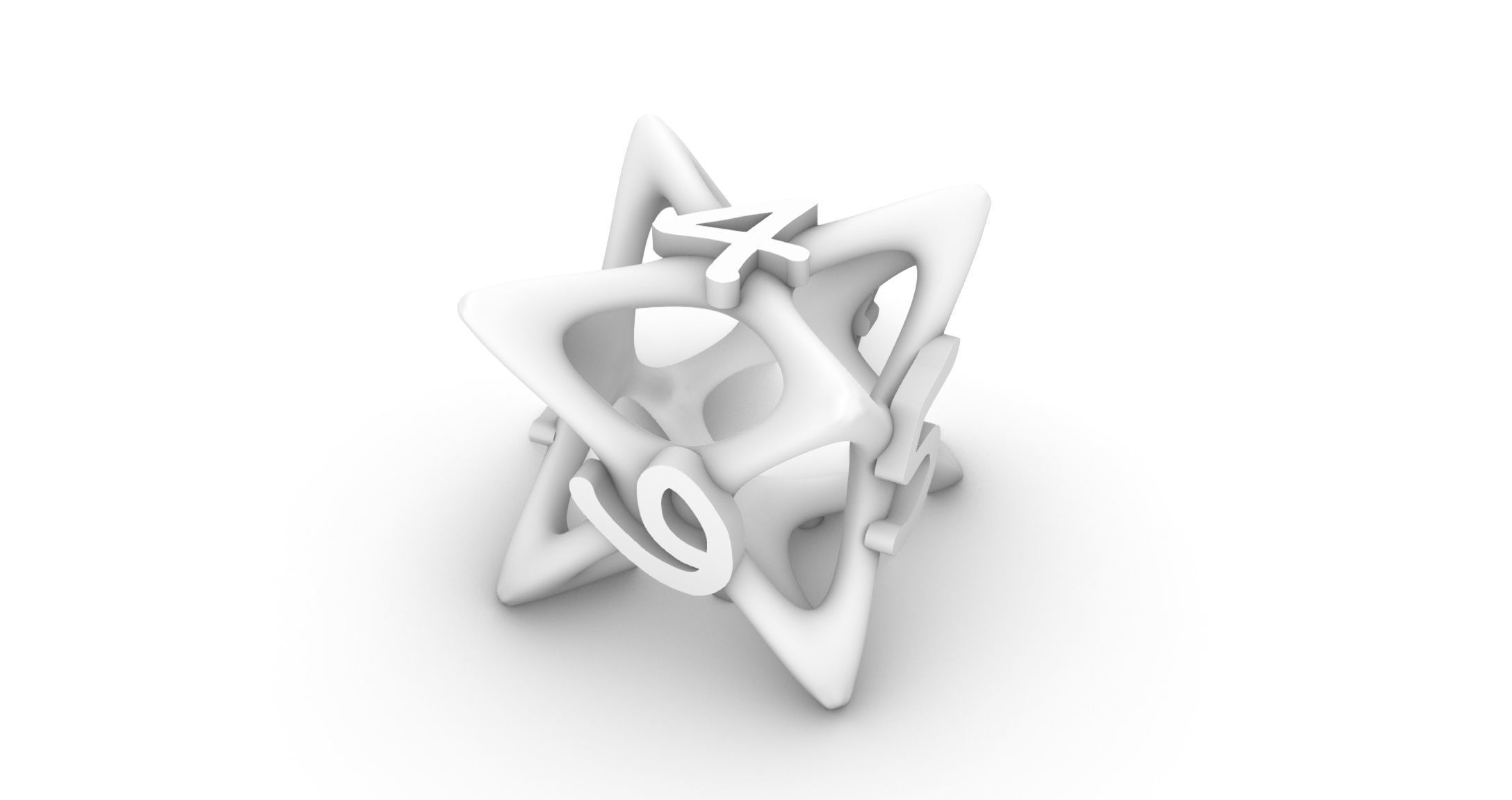 Skeletal Dice Set 3D print model_6