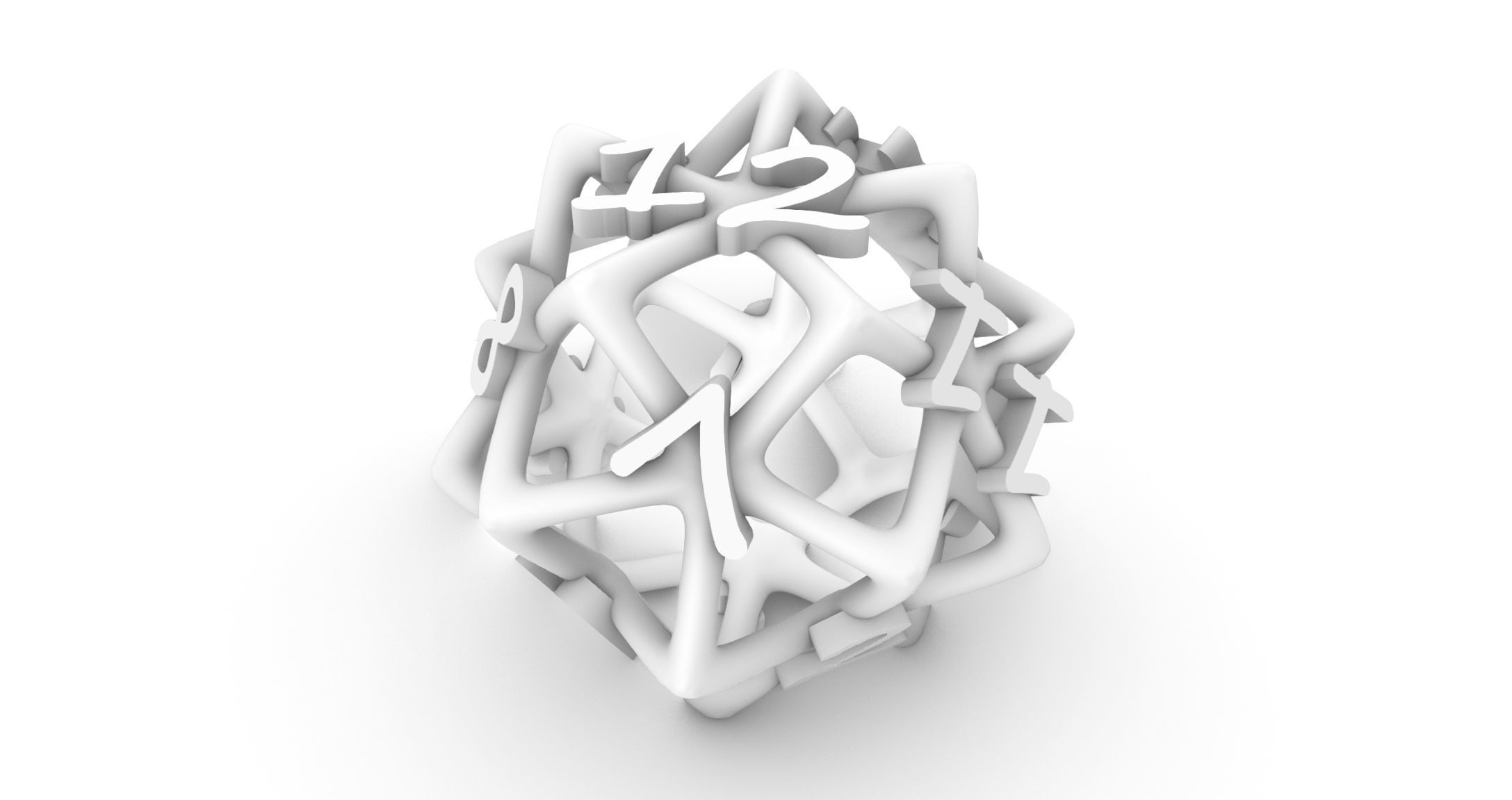 Skeletal Dice Set 3D print model_3