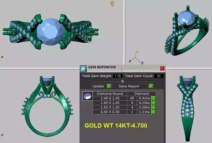 twist shank engagement ring