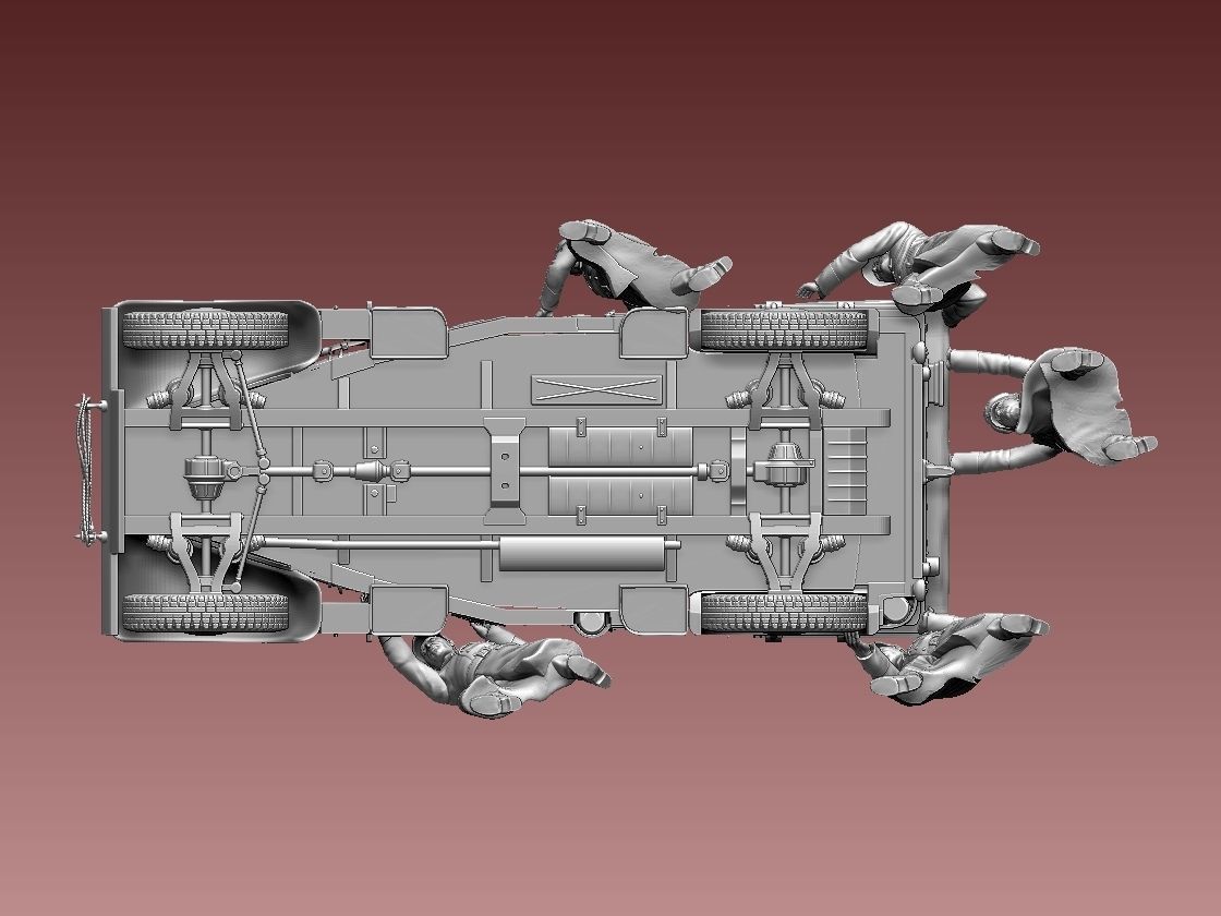 horch 901and general Rommel 3D print model_15