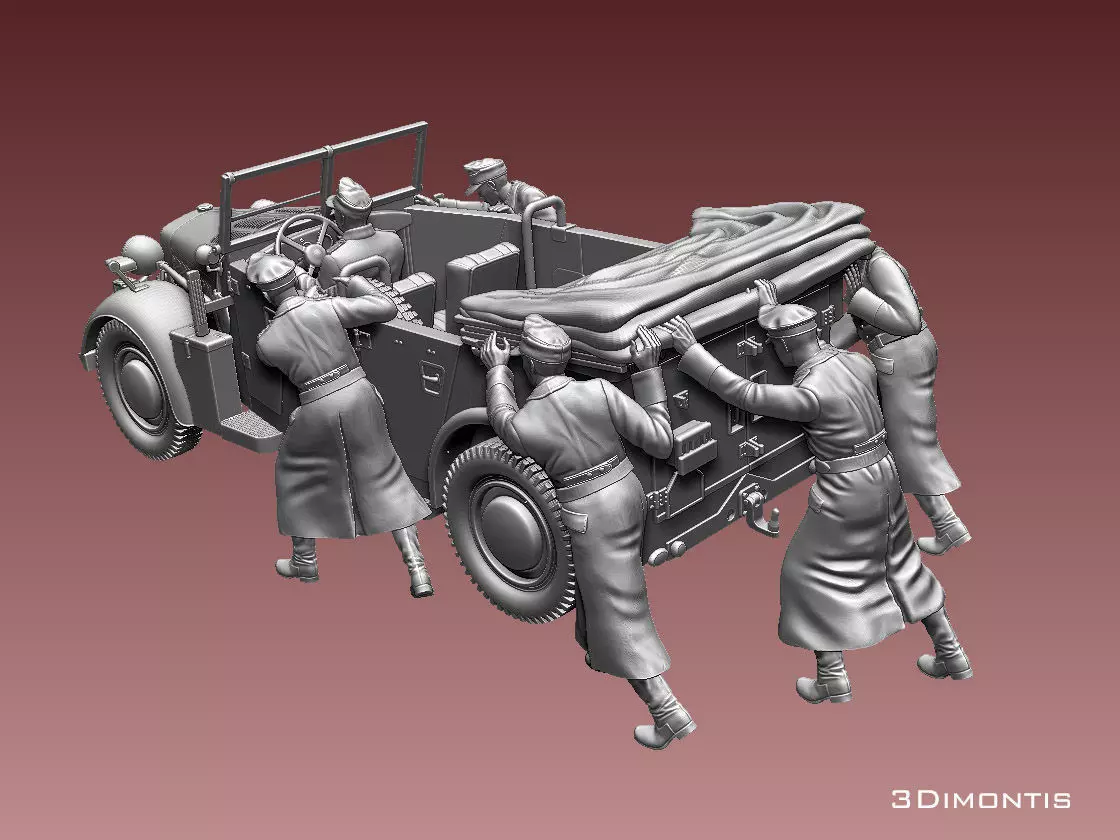 horch 901and general Rommel 3D print model_0