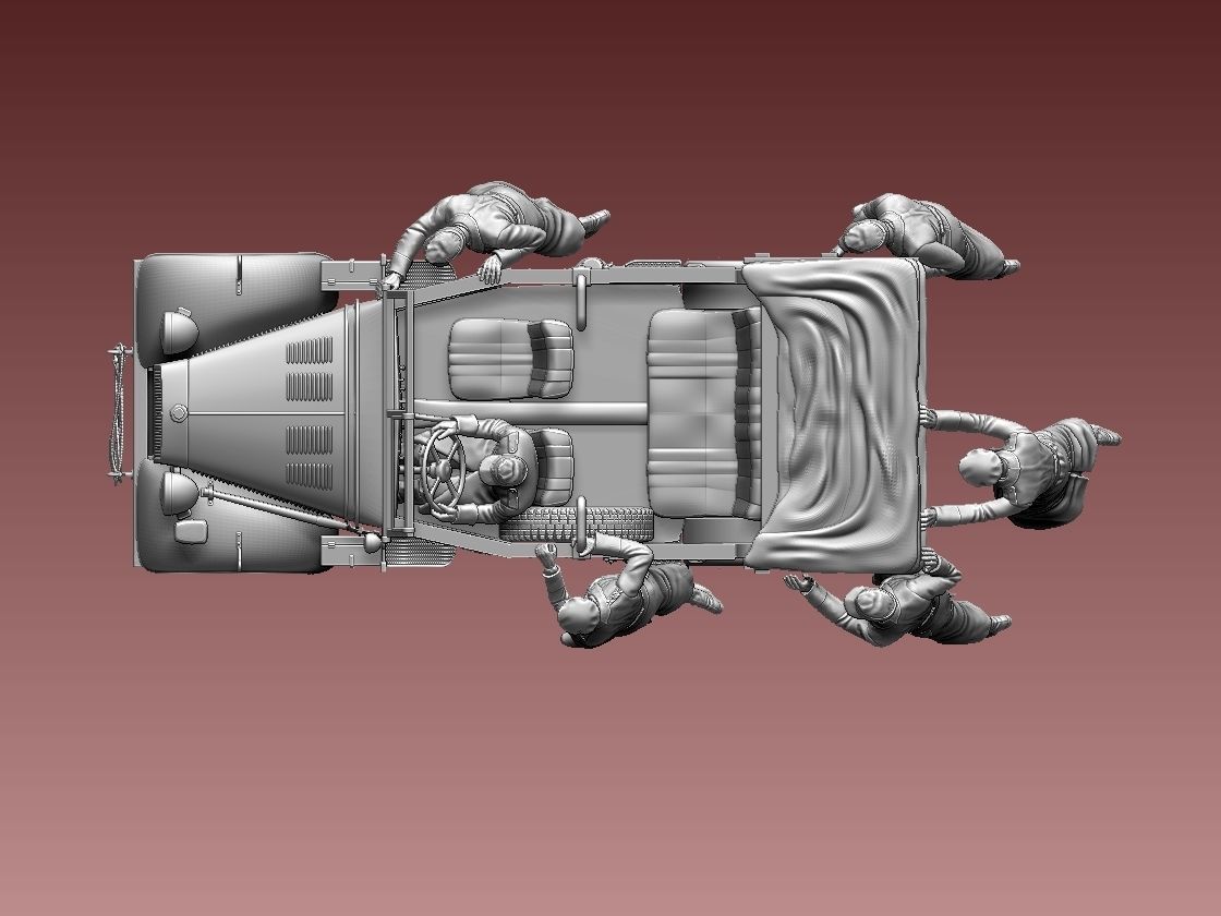 horch 901and general Rommel 3D print model_5