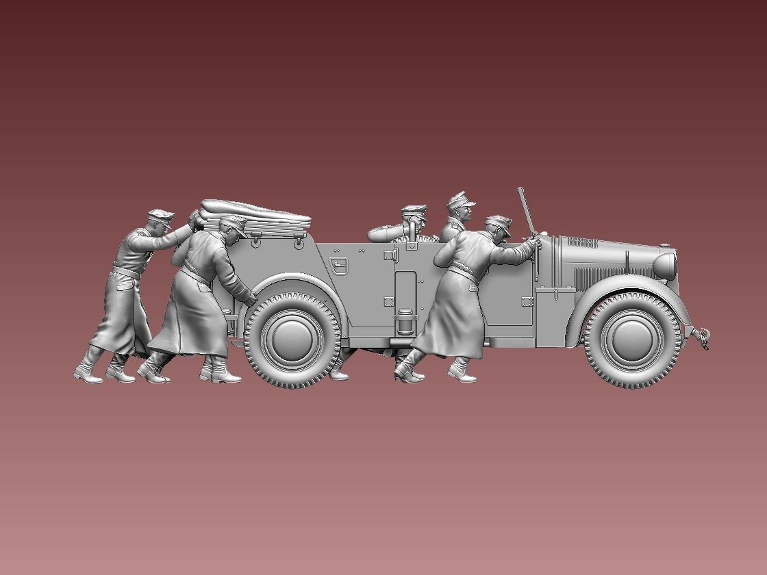 horch 901and general Rommel 3D print model_4