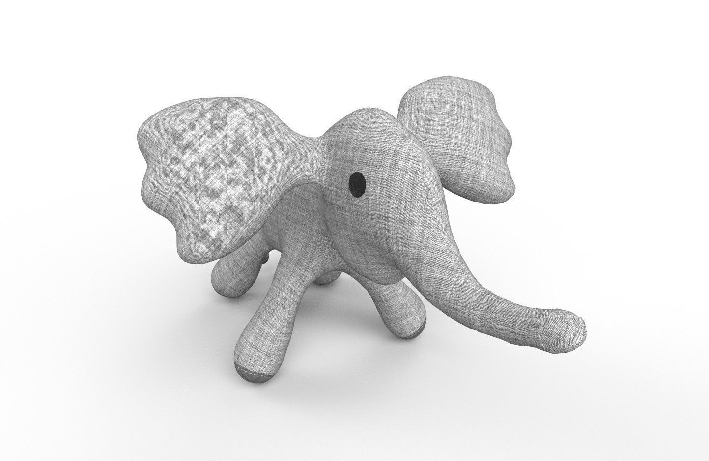 Elephant Toy 01 Low-poly 3D model_4