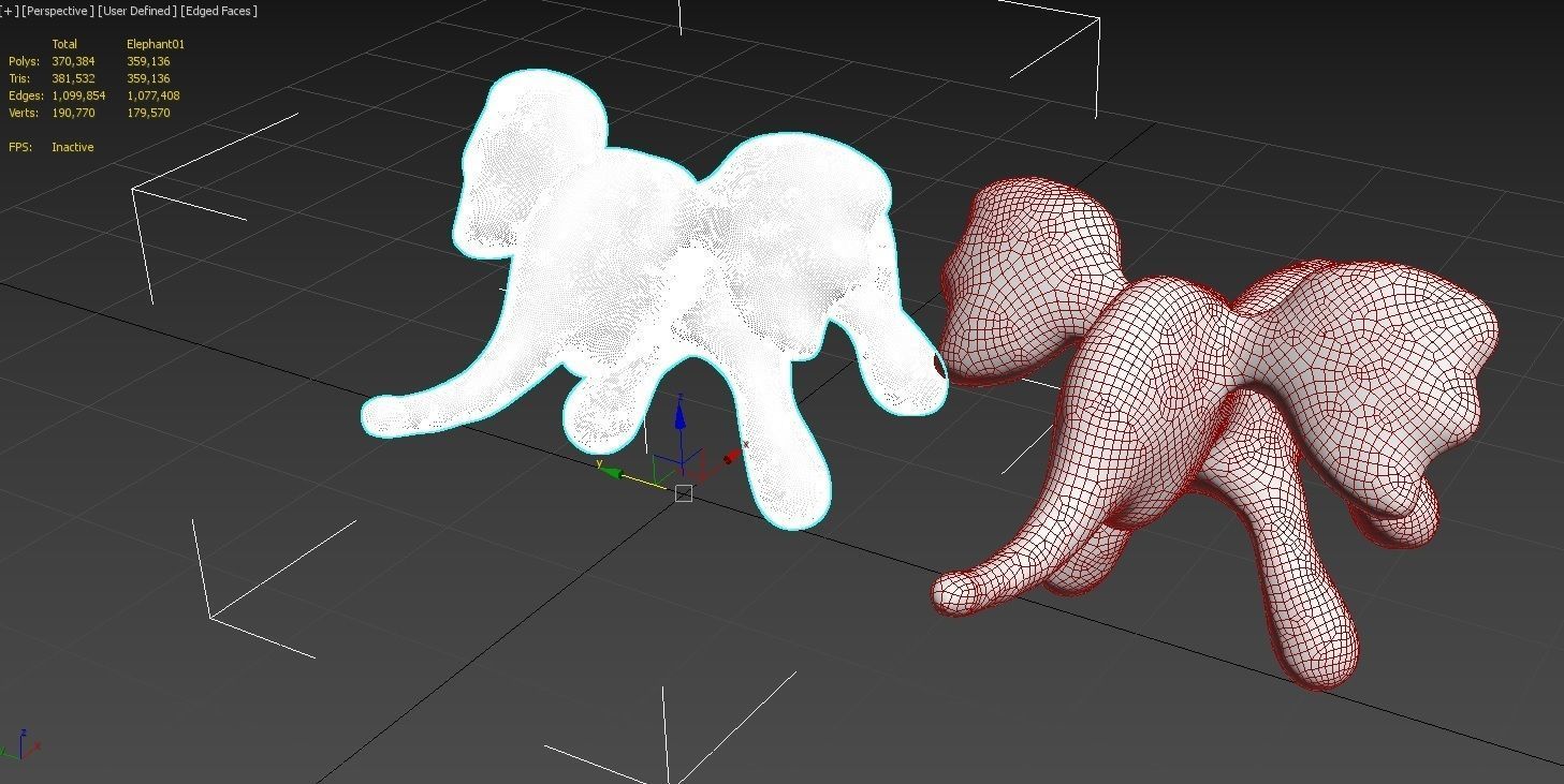 Elephant Toy 01 Low-poly 3D model_18