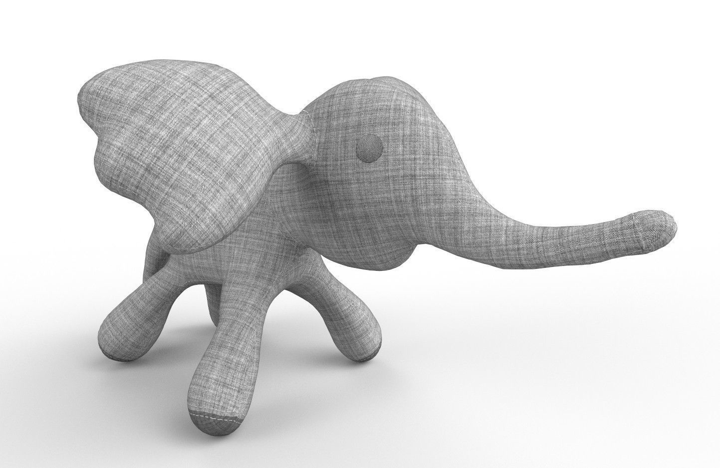Elephant Toy 01 Low-poly 3D model_14