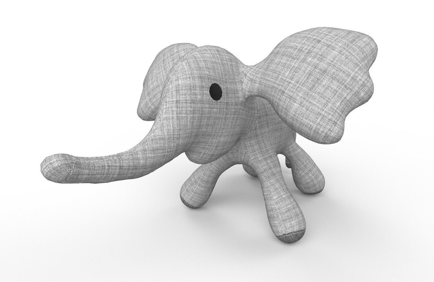Elephant Toy 01 Low-poly 3D model_6