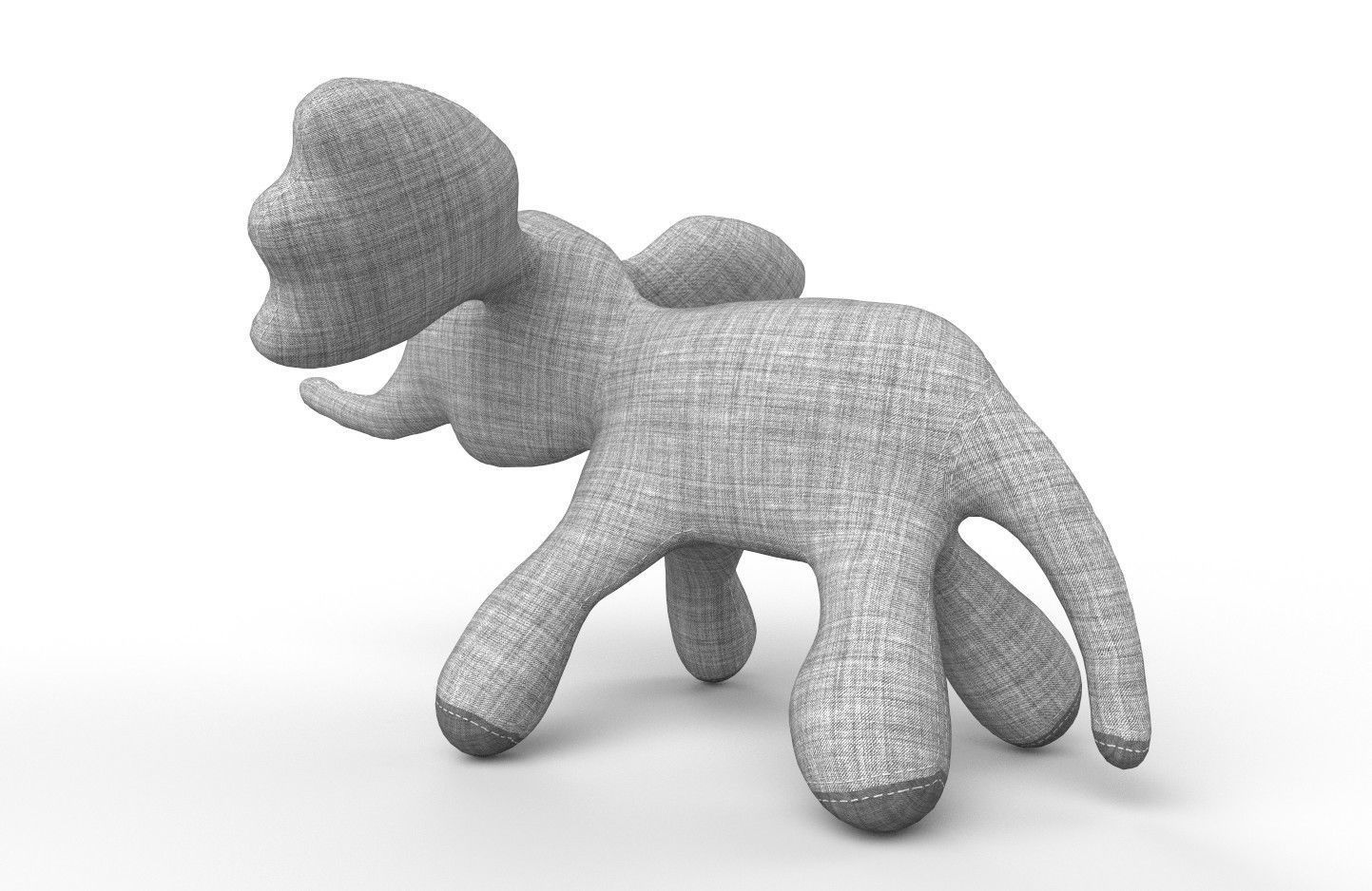 Elephant Toy 01 Low-poly 3D model_10