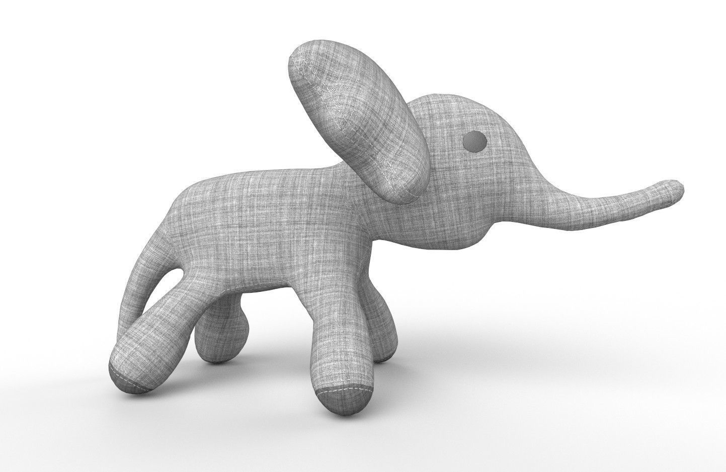 Elephant Toy 01 Low-poly 3D model_13