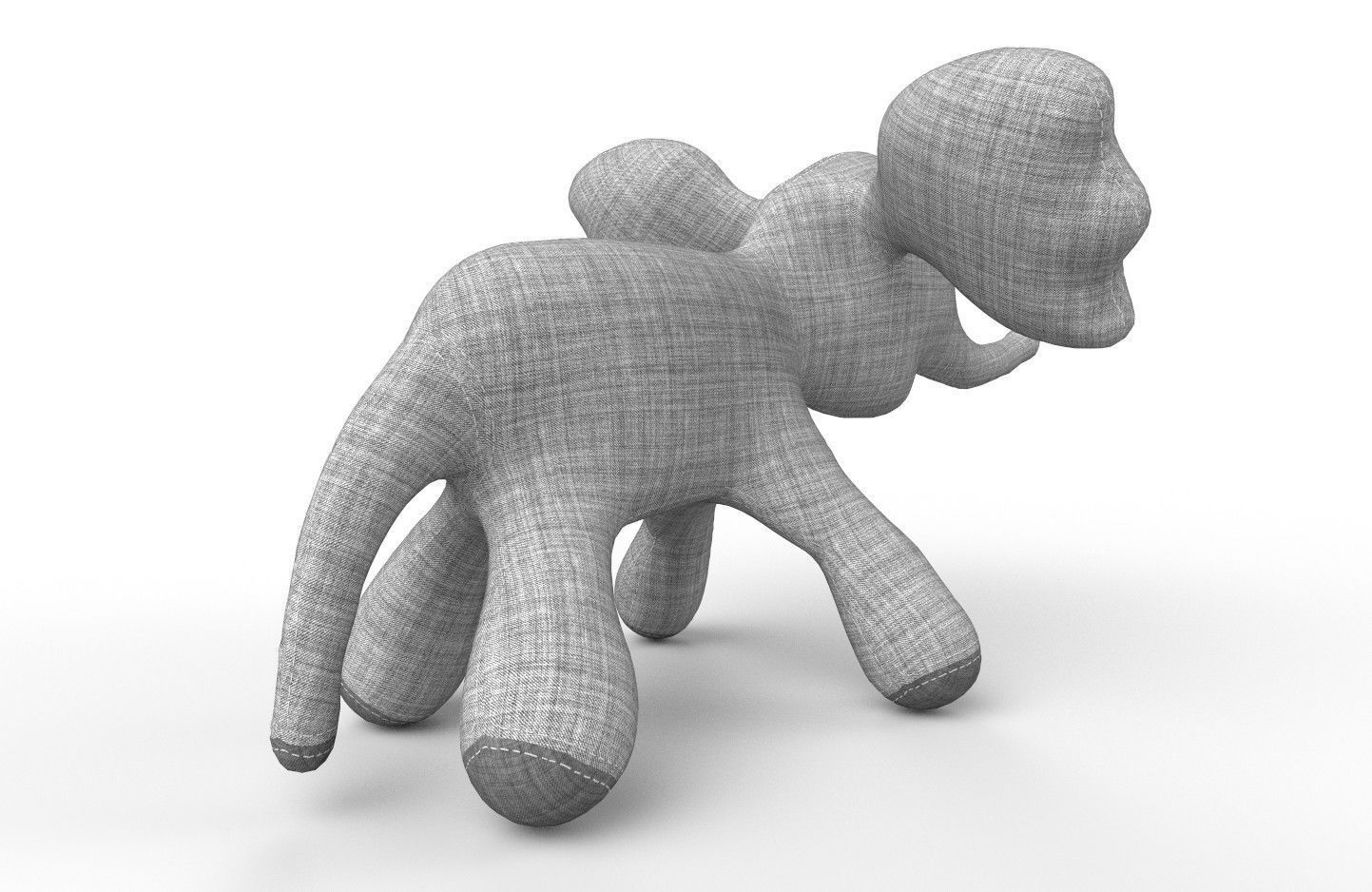 Elephant Toy 01 Low-poly 3D model_12