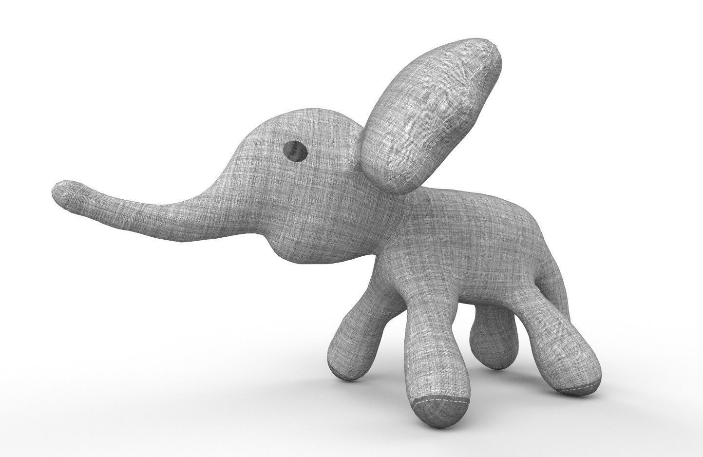 Elephant Toy 01 Low-poly 3D model_7