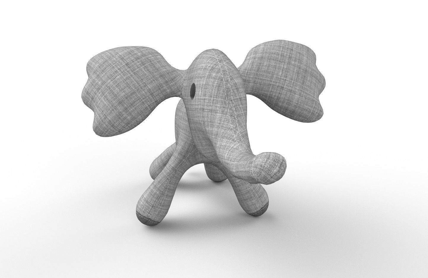 Elephant Toy 01 Low-poly 3D model_5