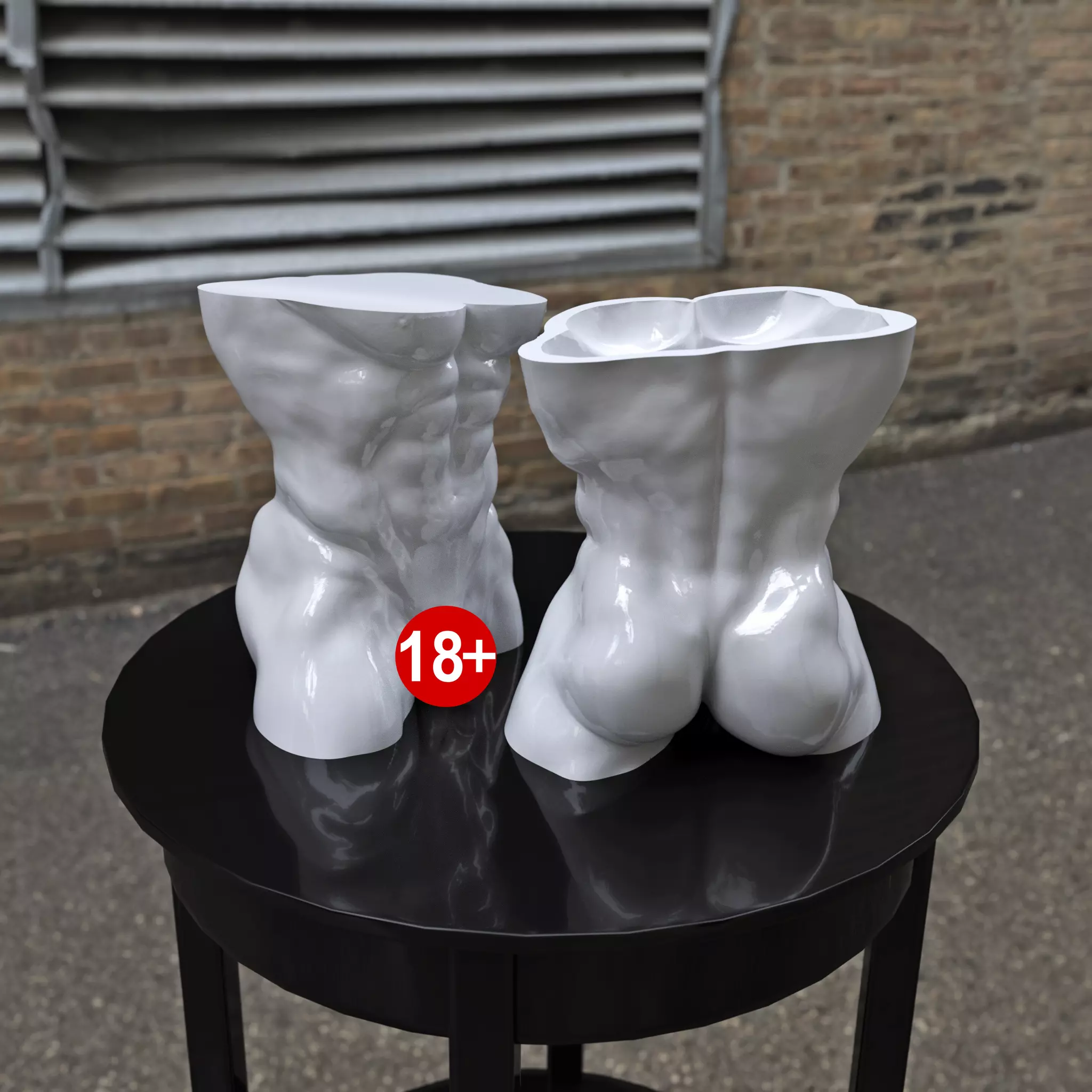 Muscle Gardening Pots planters 3D print model_0