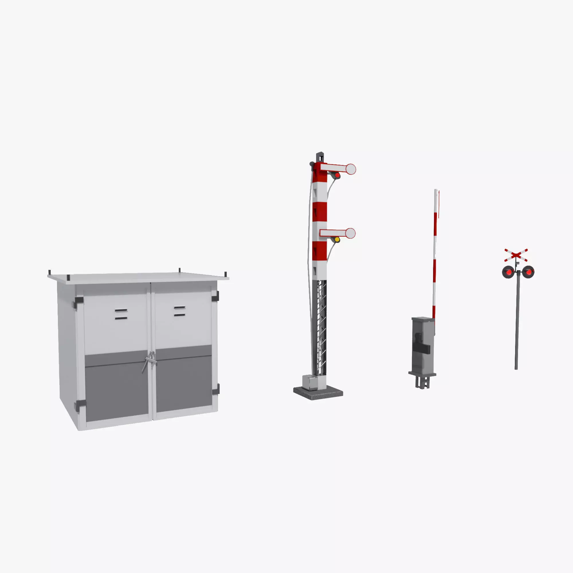 Rail Crossing Elements 3D model
