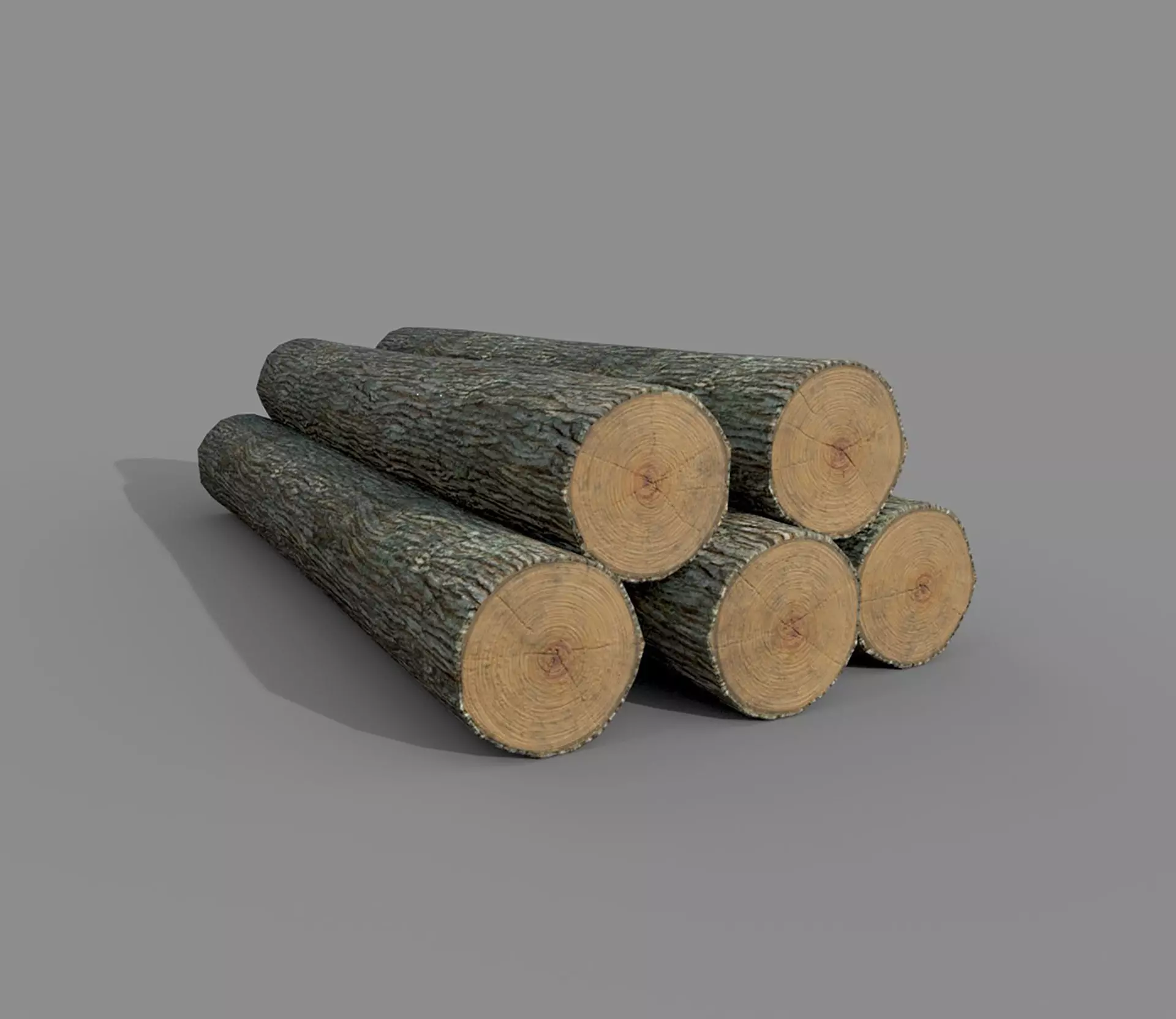 Wood Logs Low-poly 3D model