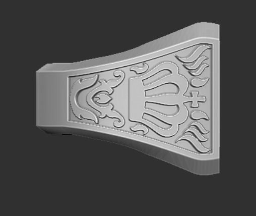 letter ring 3D print model_1