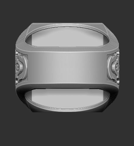 letter ring 3D print model_2