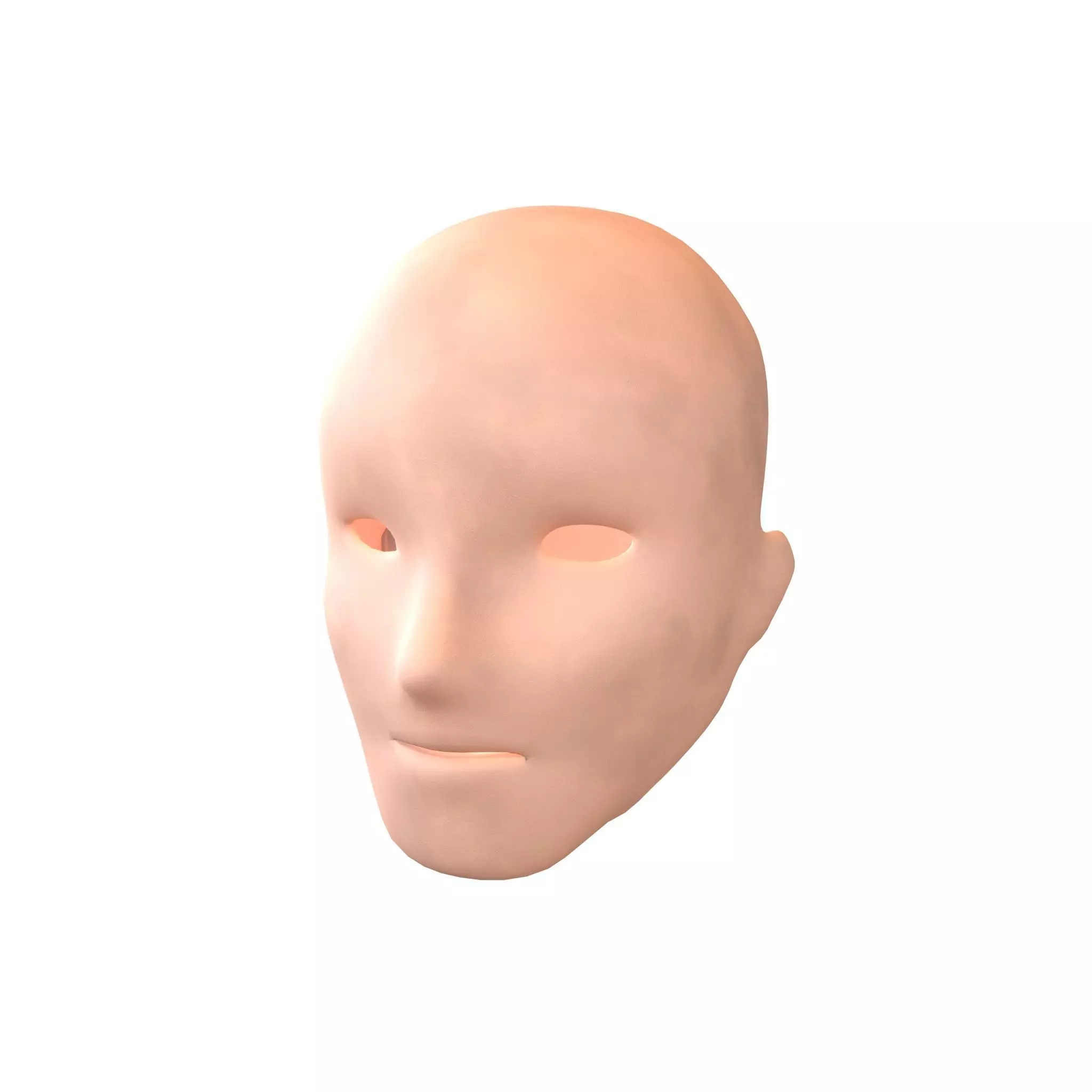 Human Skin Mask v1 001 Low-poly 3D model_0