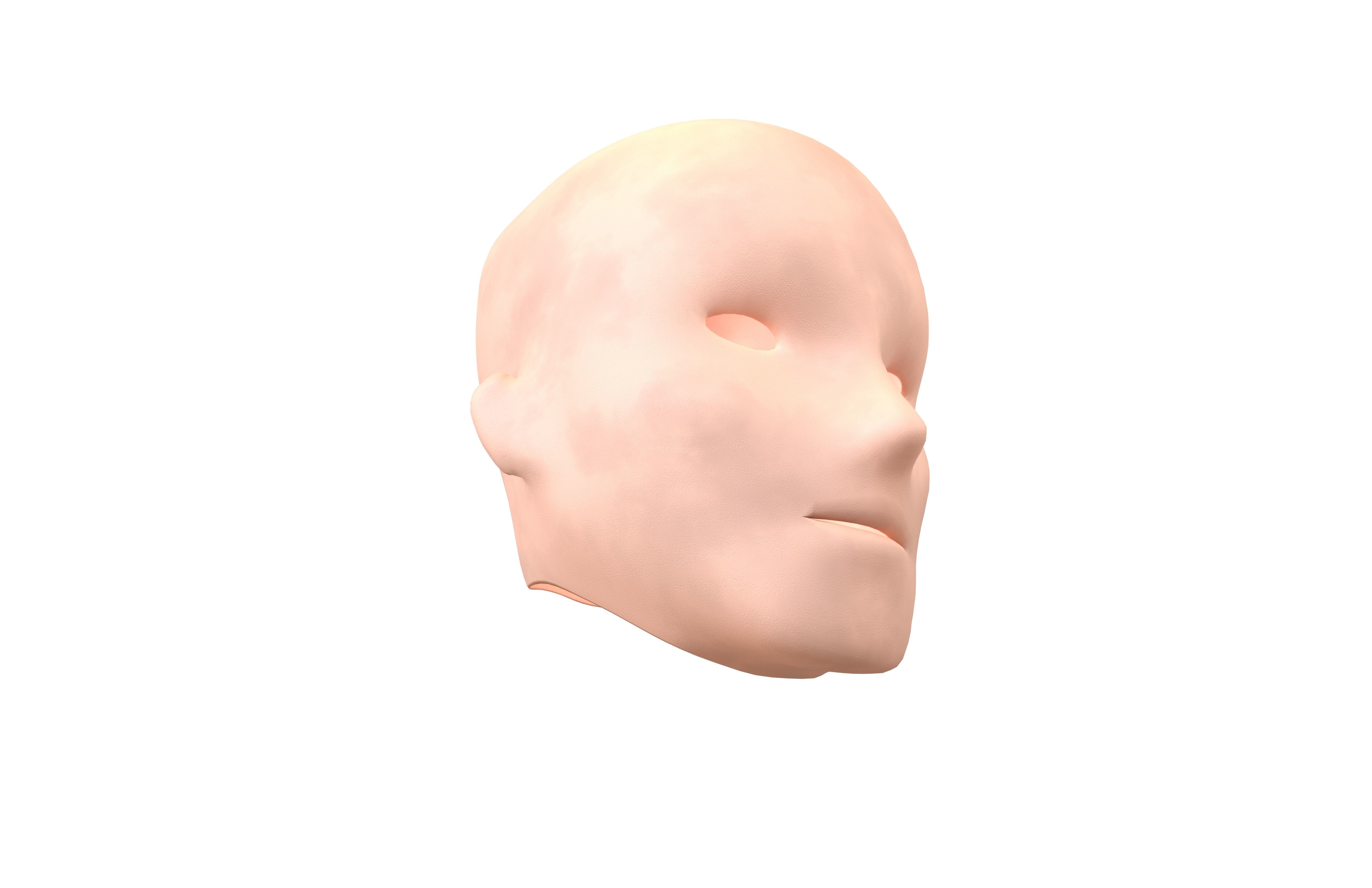 Human Skin Mask v1 001 Low-poly 3D model_3