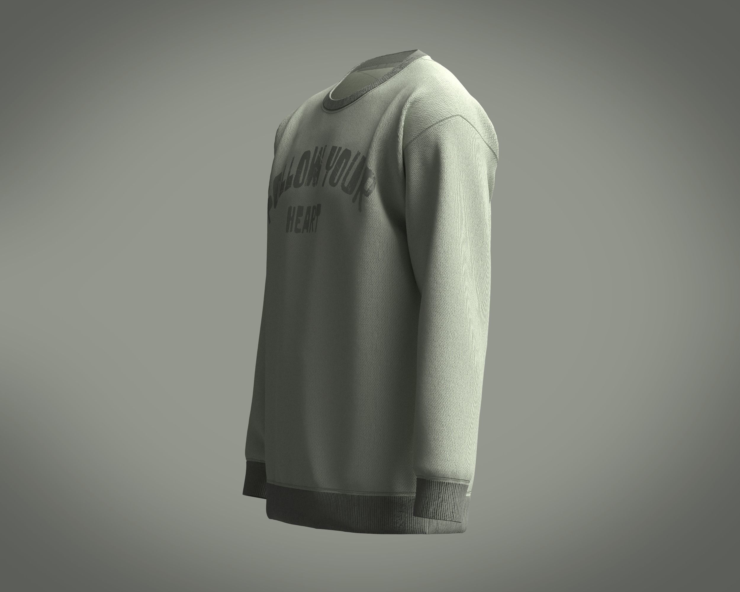 Sweatshirt-FOLLOW YOUR HEART 3D model_5