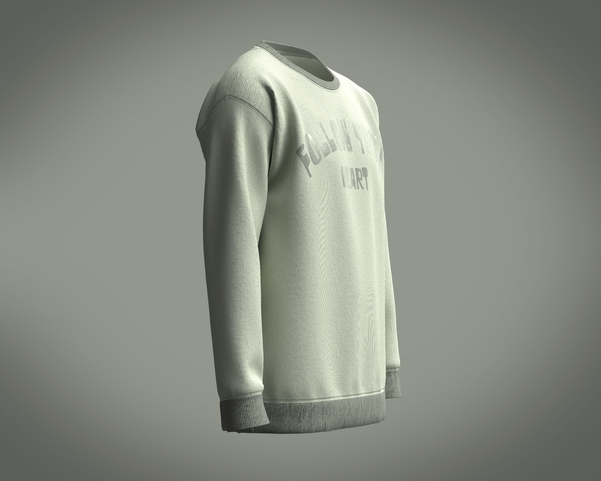 Sweatshirt-FOLLOW YOUR HEART 3D model_1
