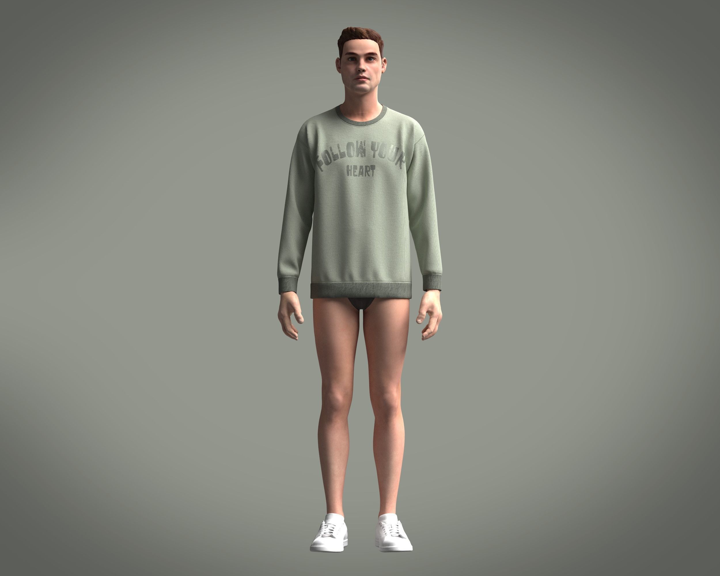 Sweatshirt-FOLLOW YOUR HEART 3D model_6