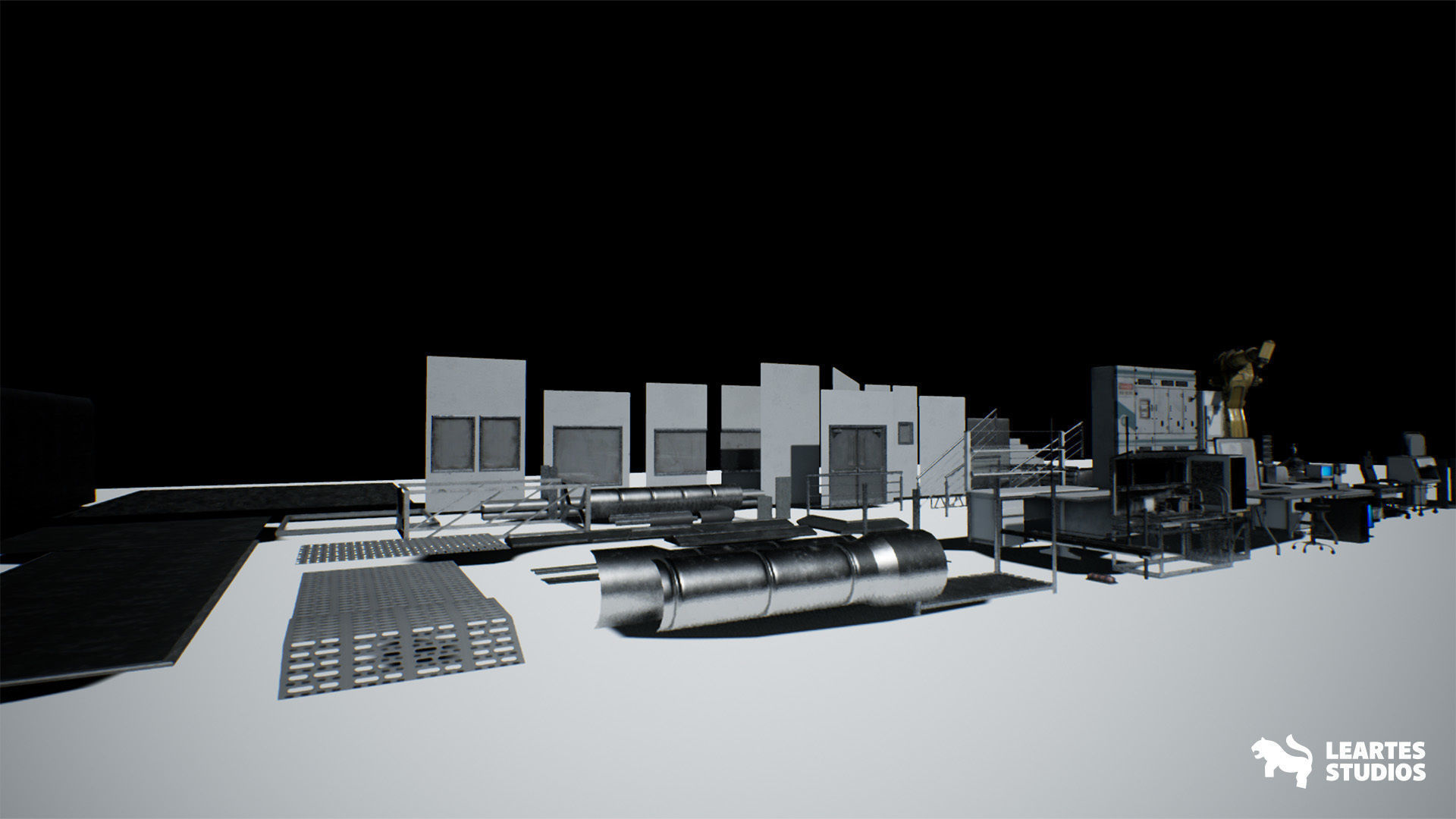 Sci-Fi Laboratory Environment Low-poly 3D model_16