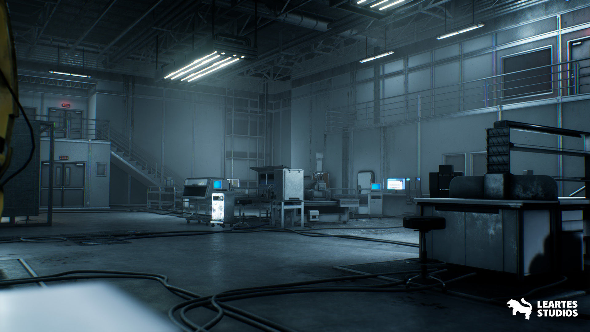 Sci-Fi Laboratory Environment Low-poly 3D model_4